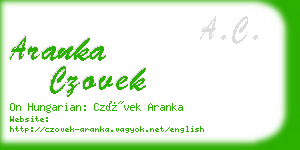 aranka czovek business card